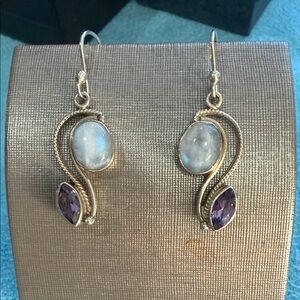 Silver Amethyst Earrings